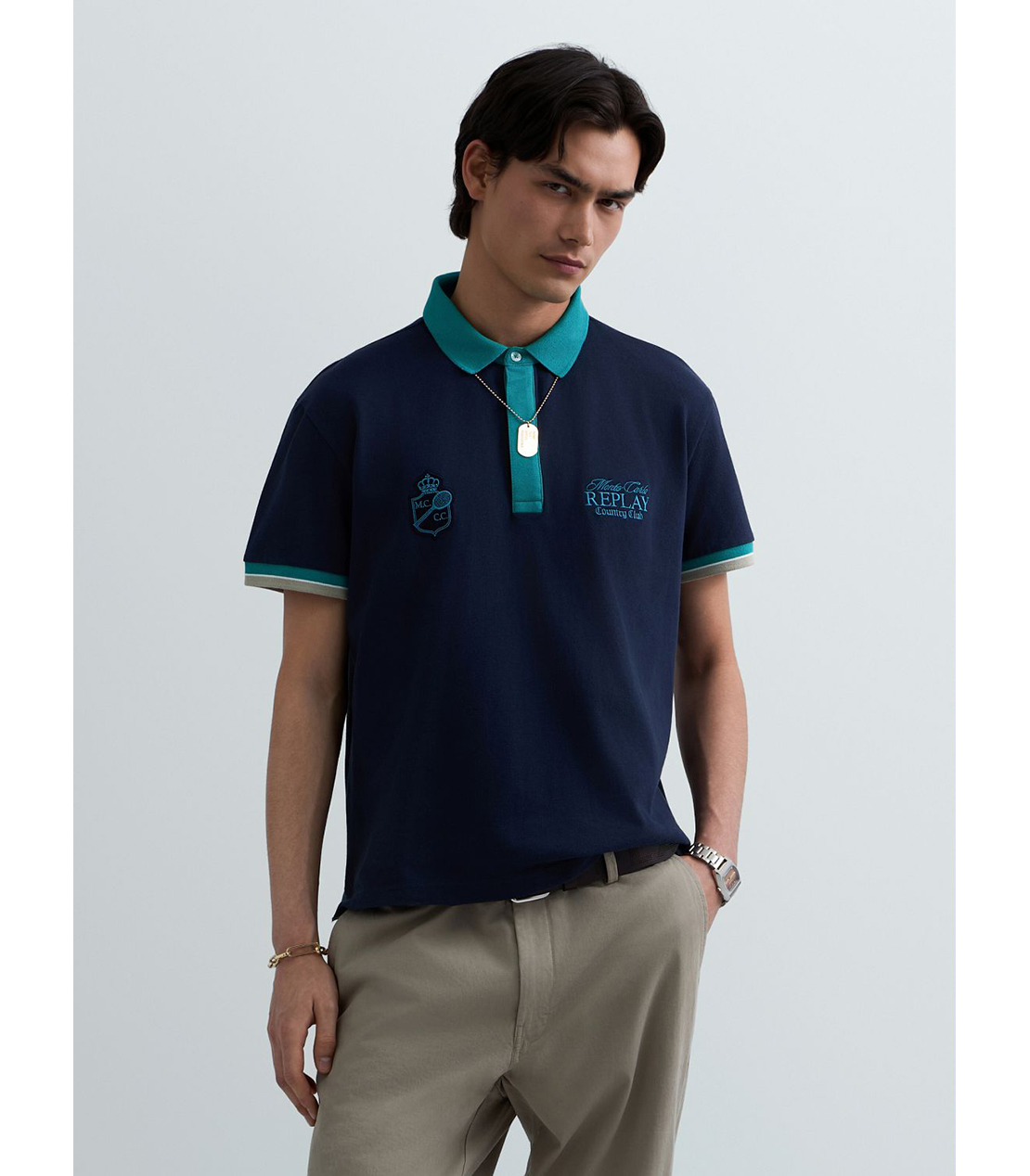 REPLAY &times; Monte Carlo Country Club ポロシャツ 詳細画像 ネイビー 1